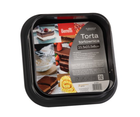 Tortownica kwadratowa Torta 23,5x23,5x8 cm