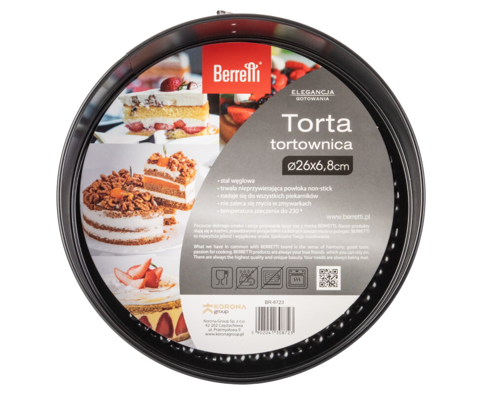 Tortownica okrągła Torta 26x6,8 cm